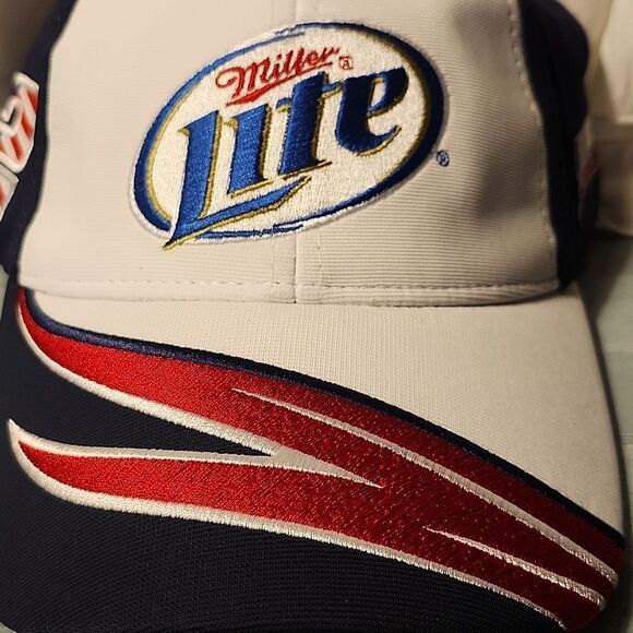 Nascar Miller Lite Brad Keselowski Velcroback Hat - New - Picture 2 of 9